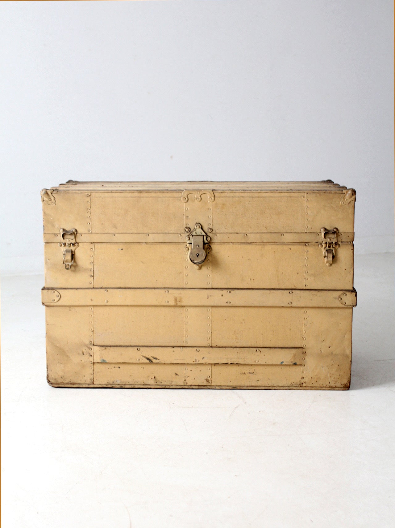 antique wooden steamer trunk