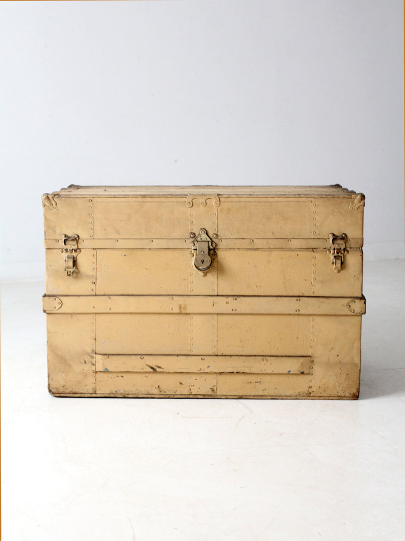 antique wooden steamer trunk