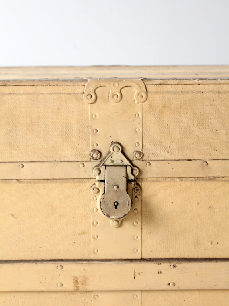 antique wooden steamer trunk