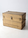 antique wooden steamer trunk