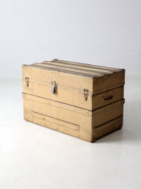 antique wooden steamer trunk