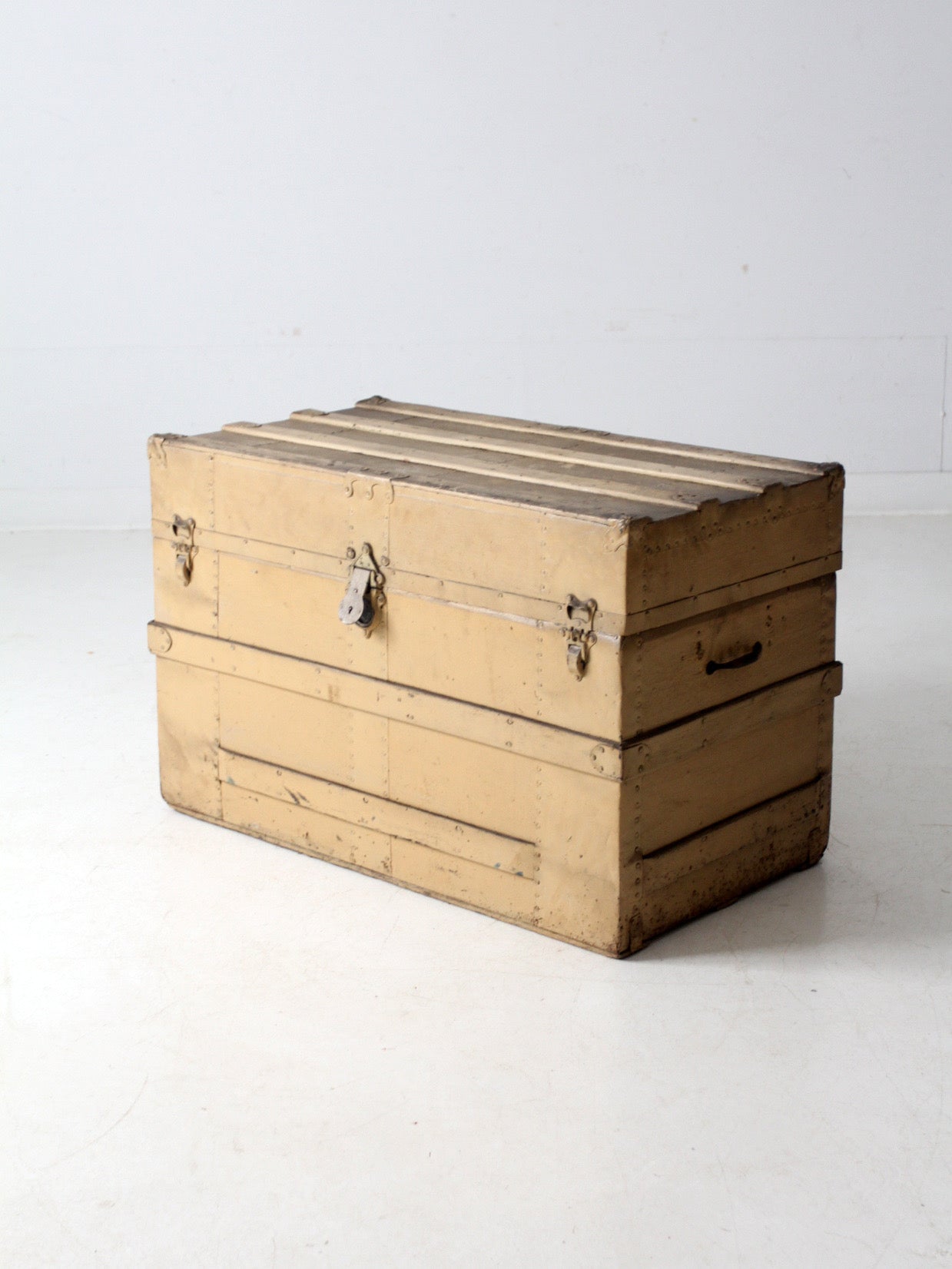 antique wooden steamer trunk