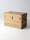 antique wooden steamer trunk