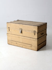 antique wooden steamer trunk