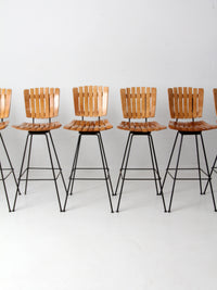 mid century Arthur Umanoff bar stools set of 8