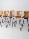 mid century Arthur Umanoff bar stools set of 8