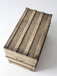 antique wooden steamer trunk
