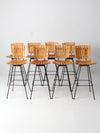 mid century Arthur Umanoff bar stools set of 8