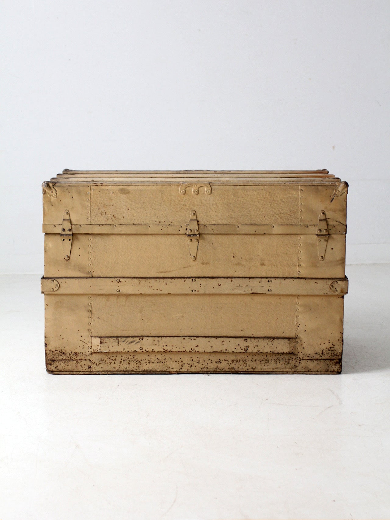 antique wooden steamer trunk
