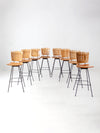 mid century Arthur Umanoff bar stools set of 8