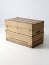 antique wooden steamer trunk