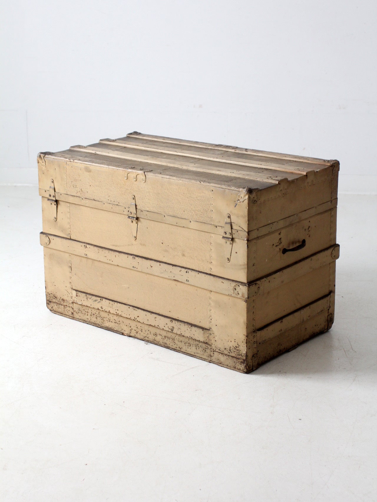 antique wooden steamer trunk