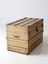 antique wooden steamer trunk