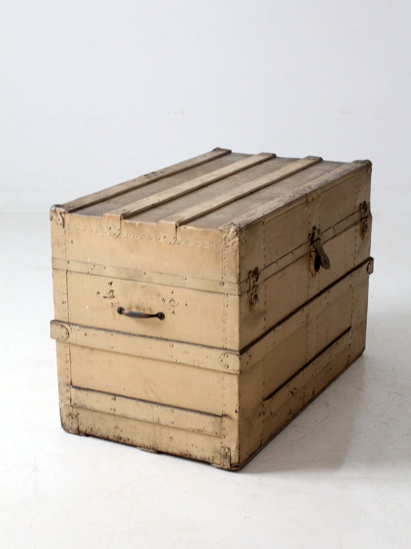 antique wooden steamer trunk