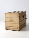 antique wooden steamer trunk