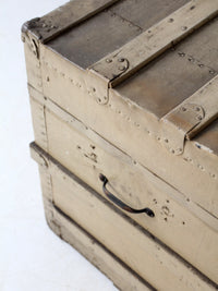 antique wooden steamer trunk
