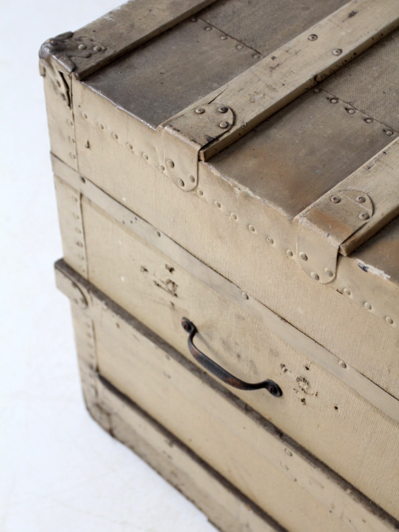antique wooden steamer trunk