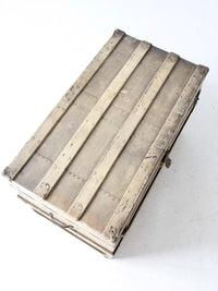 antique wooden steamer trunk