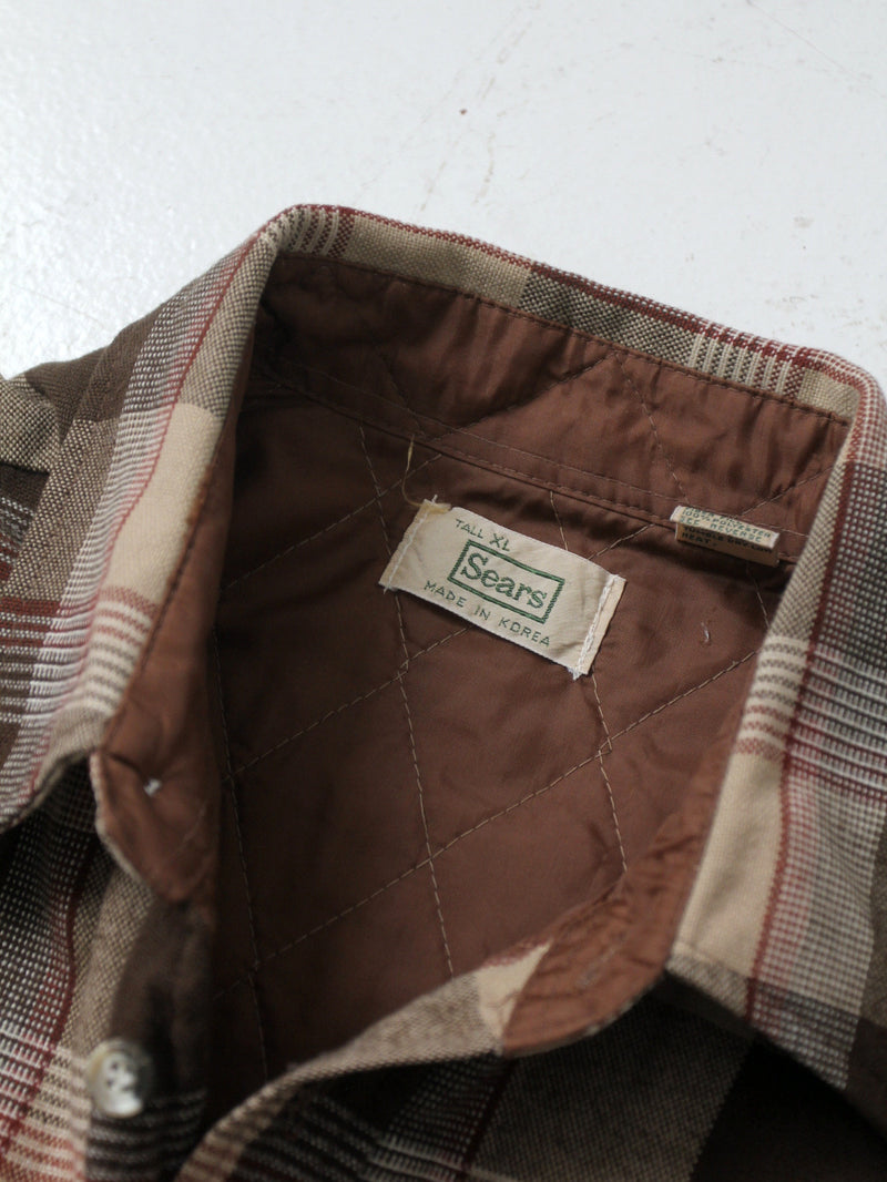 vintage Sears plaid flannel shirt jacket
