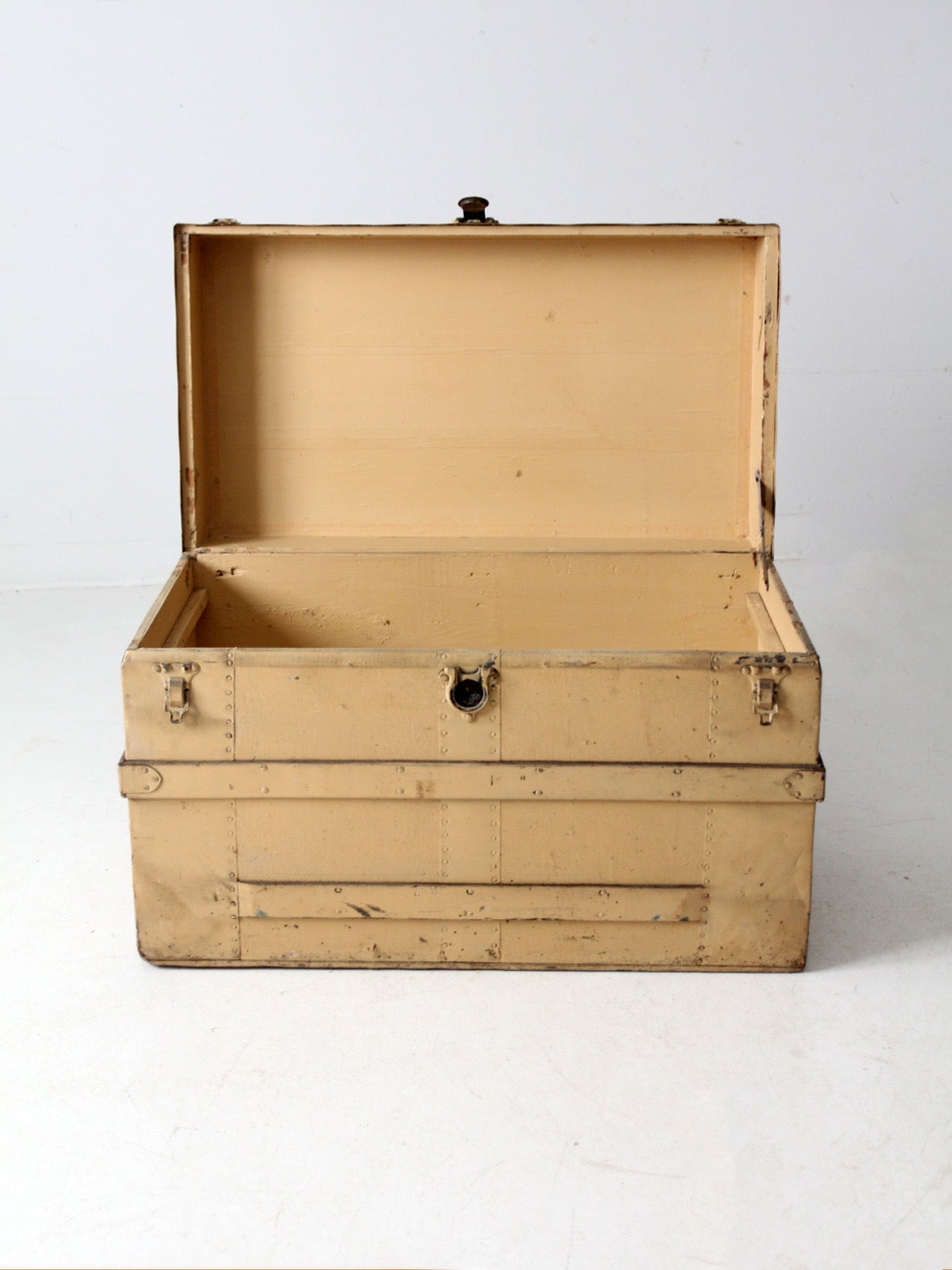antique wooden steamer trunk