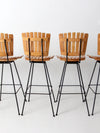 mid century Arthur Umanoff bar stools set of 8