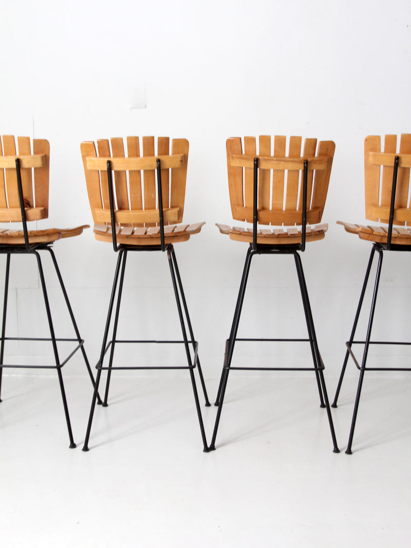 mid century Arthur Umanoff bar stools set of 8