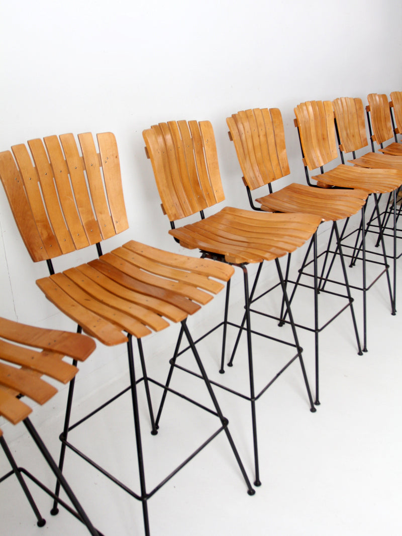 mid century Arthur Umanoff bar stools set of 8