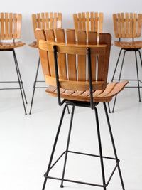 mid century Arthur Umanoff bar stools set of 8