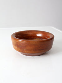 vintage mid-century turned wood bowl