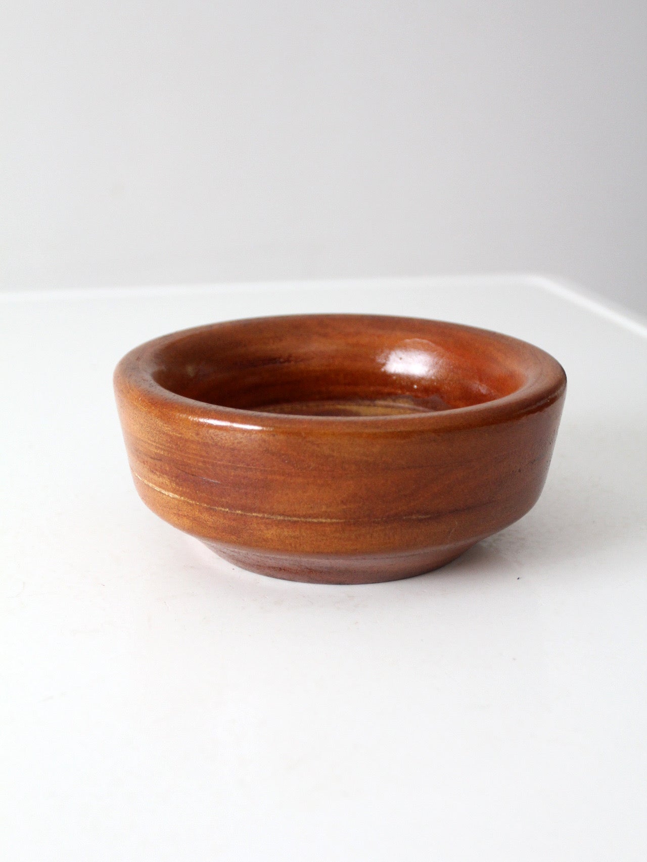 vintage mid-century turned wood bowl