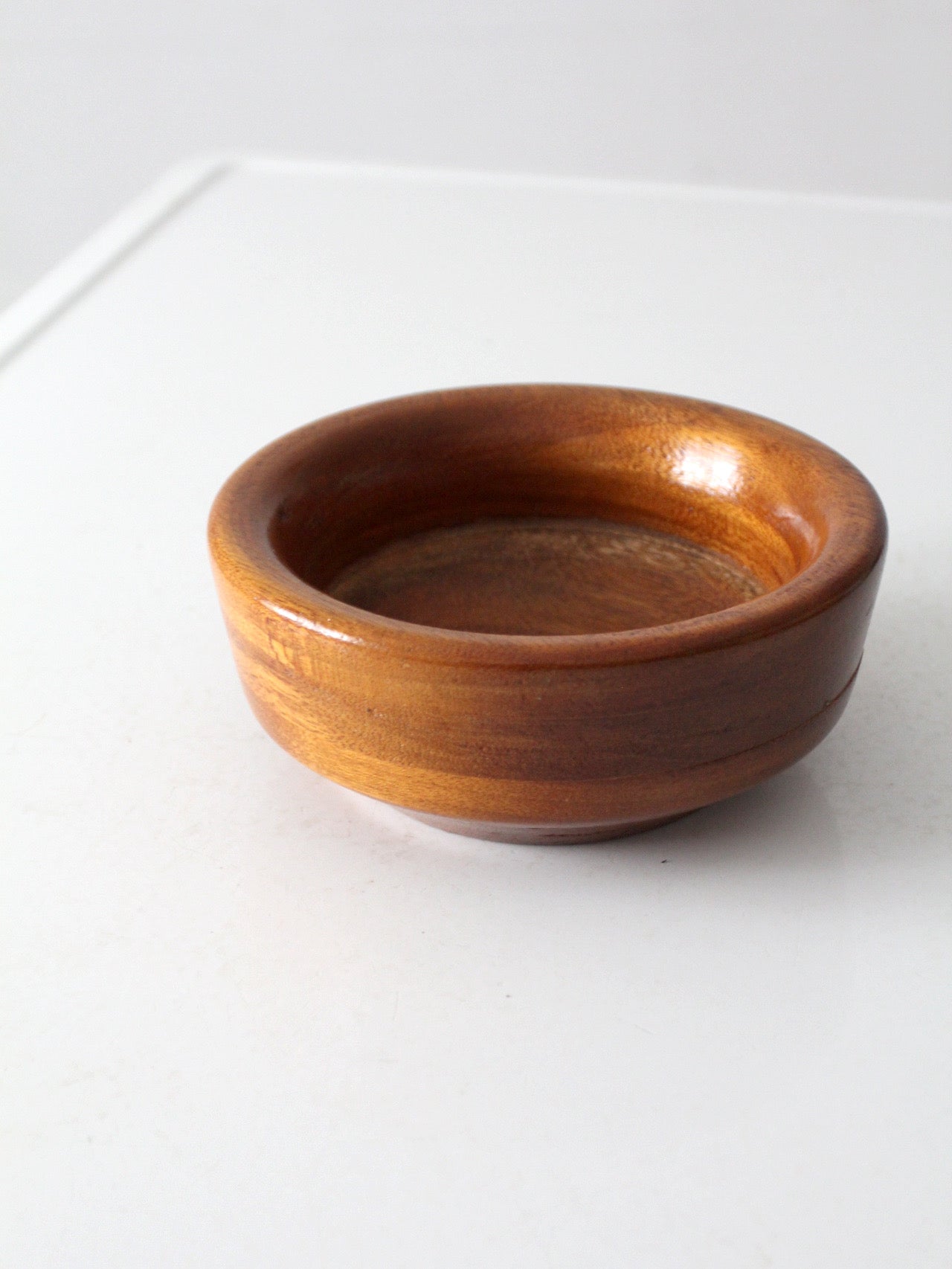 vintage mid-century turned wood bowl
