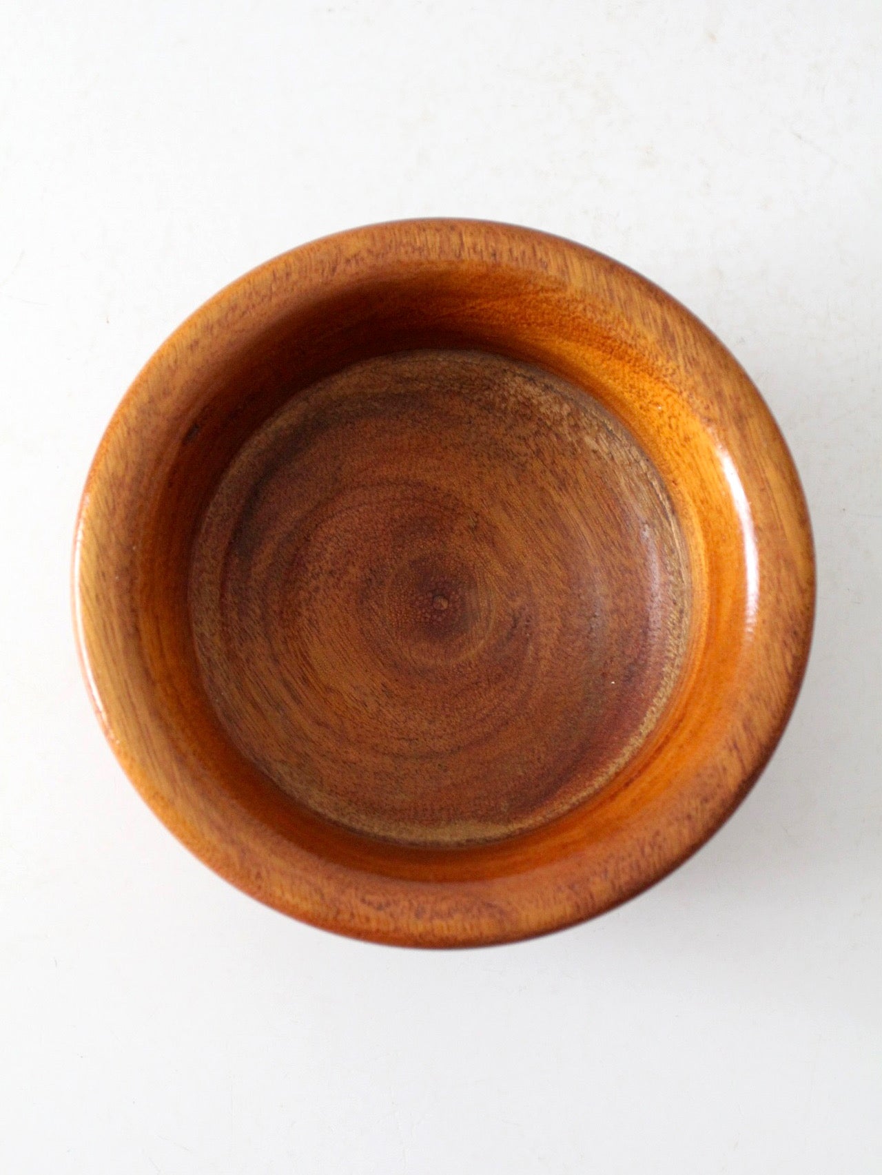 vintage mid-century turned wood bowl