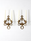 antique Victorian brass candle sconces