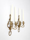 antique Victorian brass candle sconces
