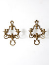 antique Victorian brass candle sconces