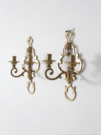 antique Victorian brass candle sconces