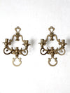 antique Victorian brass candle sconces