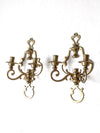 antique Victorian brass candle sconces