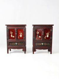 pair of mid-century Chinese Ming Revival cabinets | nightstands