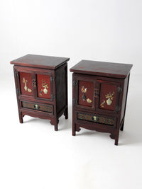 pair of mid-century Chinese Ming Revival cabinets | nightstands