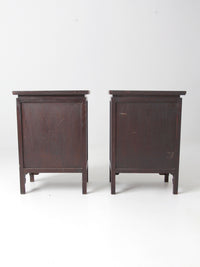 pair of mid-century Chinese Ming Revival cabinets | nightstands