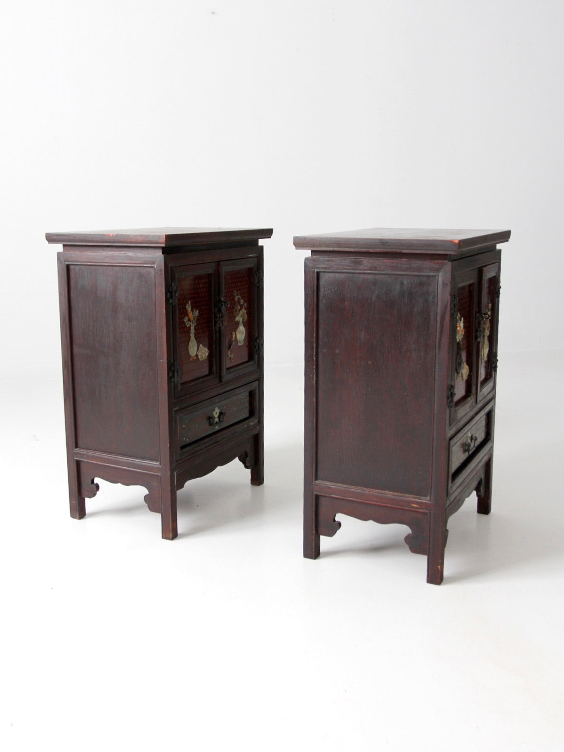 pair of mid-century Chinese Ming Revival cabinets | nightstands