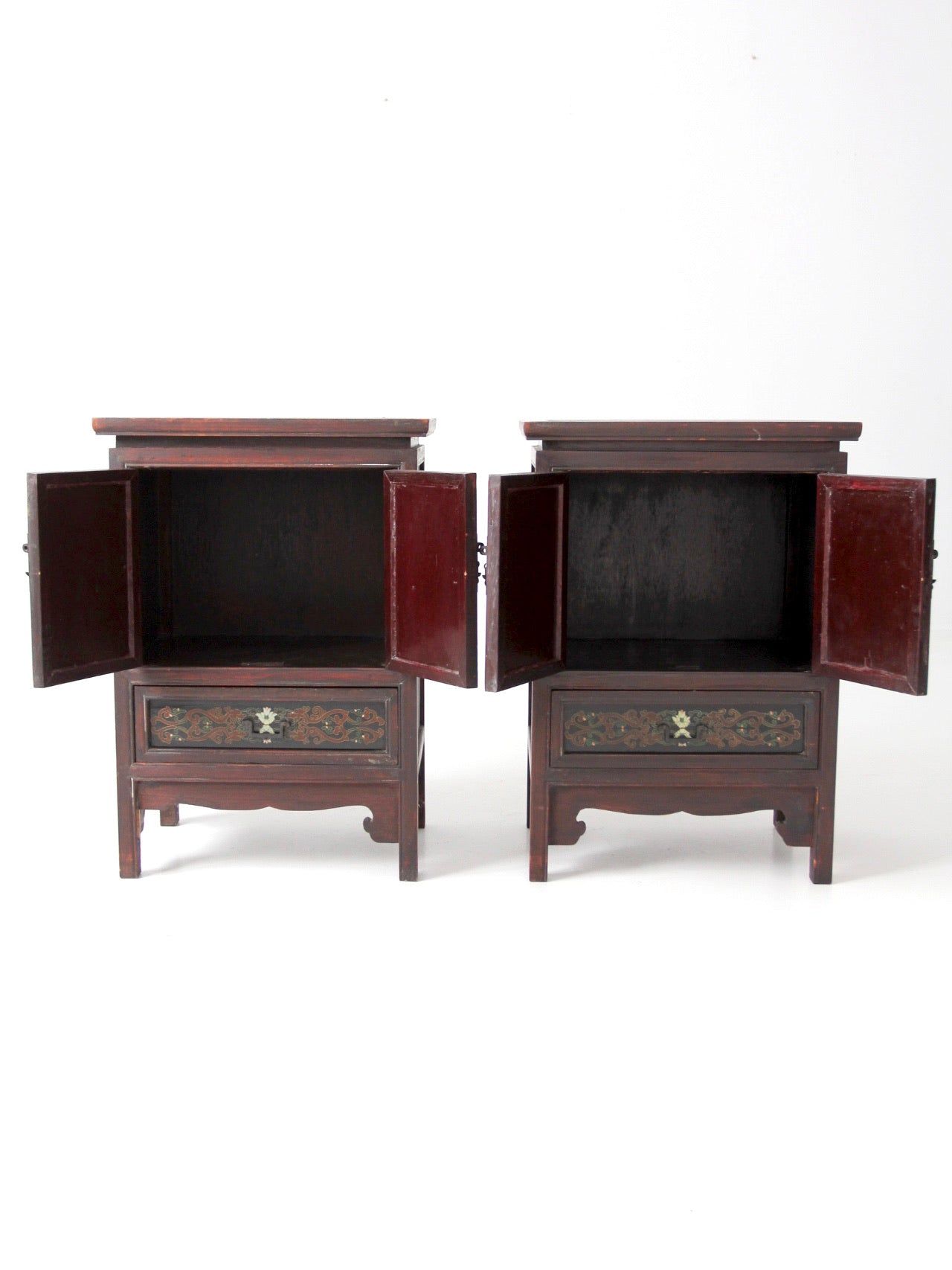 pair of mid-century Chinese Ming Revival cabinets | nightstands