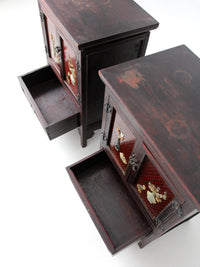 pair of mid-century Chinese Ming Revival cabinets | nightstands