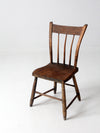 antique plank seat farmhouse chair