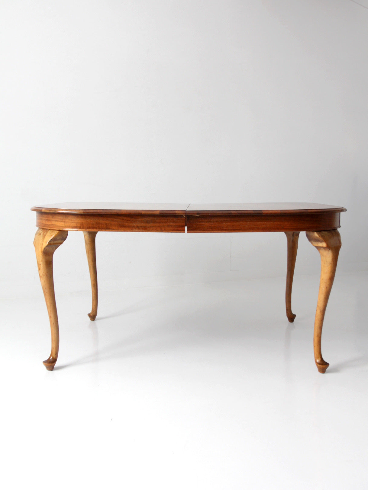 antique Queen Anne revival extension dining table