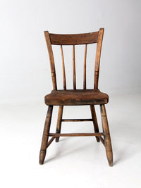 antique plank seat farmhouse chair