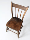 antique plank seat farmhouse chair