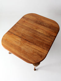 antique Queen Anne revival extension dining table