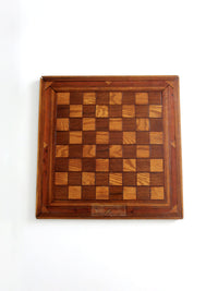 antique wood chessboard